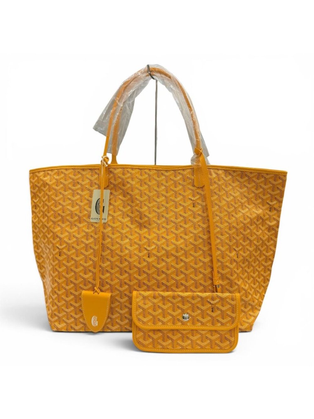 Goyard Saint Louis GM Processed Clip Universal Tote Bag Yellow